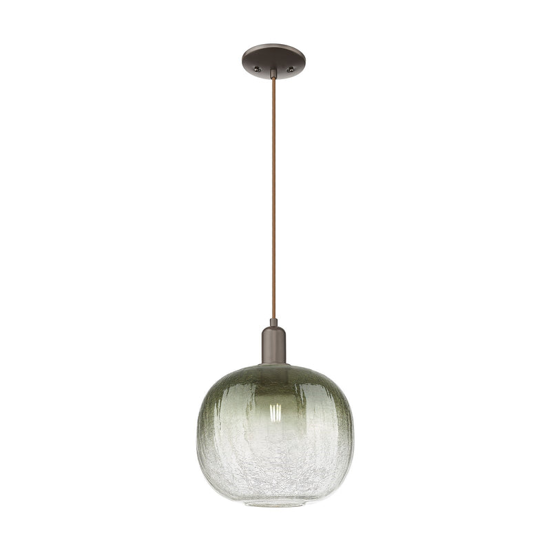 Innovations Brookhaven Sphere 10.5in 1-Light Mini Pendant | Industrial Oil Rubbed Bronze and Slate Glass | Kitchen Island & | Model 716-1P-OB-G481-10SL