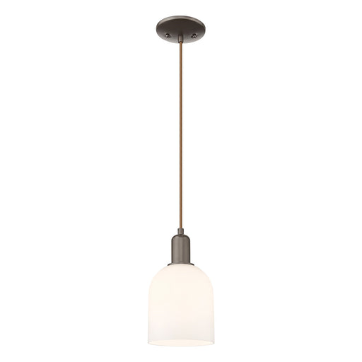 Innovations Bella 6in 1-Light Mini Pendant | Industrial Oil Rubbed Bronze and White Glass | Kitchen Island & Dining Room | 5.5 | Model 716-1P-OB-G558-6GWH