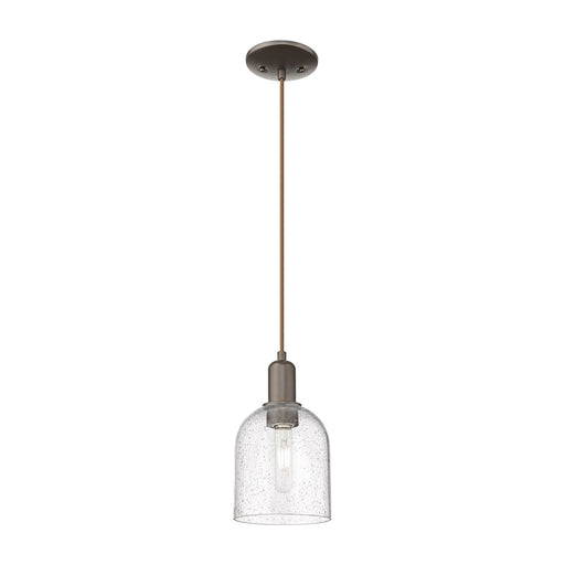 Innovations Bella 6in 1-Light Mini Pendant | Industrial Oil Rubbed Bronze Steel and Seedy Glass | Kitchen Island & Dining Room | Model 716-1P-OB-G558-6SDY