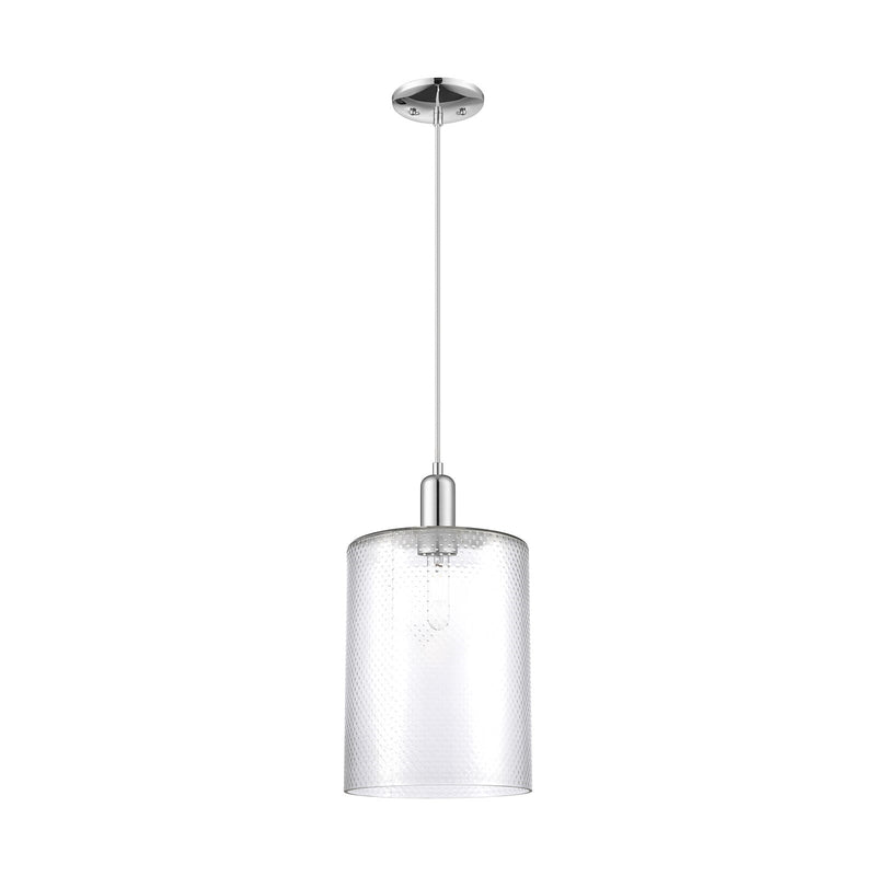 Innovations Cobbleskill 9in 1-Light Mini Pendant | Industrial Polished Chrome Steel and Clear Glass | Kitchen Island & Dining | Model 716-1P-PC-G112-L