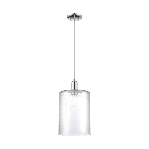Innovations Cobbleskill 9in 1-Light Mini Pendant | Industrial Polished Chrome Steel and Clear Glass | Kitchen Island & Dining | Model 716-1P-PC-G112-L