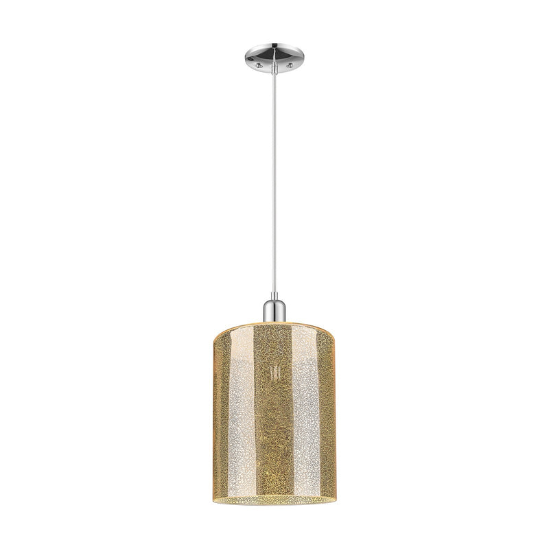 Innovations Cobbleskill 9in 1-Light Mini Pendant | Industrial Polished Chrome and Mercury Glass | Kitchen Island & Dining Room | Model 716-1P-PC-G116-L