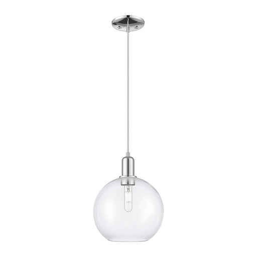 Innovations Athens 10in 1-Light Mini Pendant | Industrial Polished Chrome Steel and Clear Glass | Kitchen Island & Dining Room | Model 716-1P-PC-G122-10