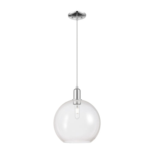 Innovations Athens 12in 1-Light Mini Pendant | Industrial Polished Chrome and Clear Glass | Kitchen Island & Dining Room | 11.75 | Model 716-1P-PC-G122-12