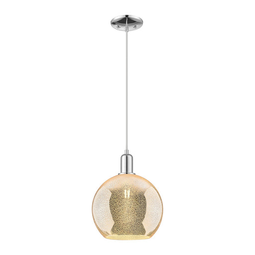 Innovations Athens 10in 1-Light Mini Pendant | Industrial Polished Chrome and Mercury Glass | Kitchen Island & Dining Room | 10 | Model 716-1P-PC-G128-10
