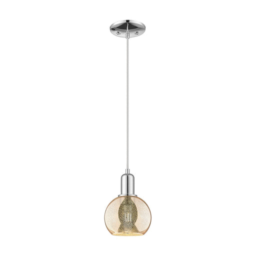 Innovations Athens 6in 1-Light Mini Pendant | Industrial Polished Chrome Steel and Mercury Glass | Kitchen Island & Dining Room | Model 716-1P-PC-G128-6