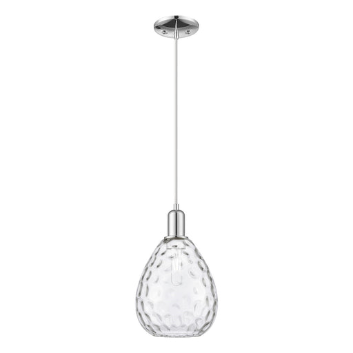 Innovations Waverly 8in 1-Light Mini Pendant | Industrial Polished Chrome and Clear Glass | Kitchen Island & Dining Room | 8 x 8 x | Model 716-1P-PC-G372
