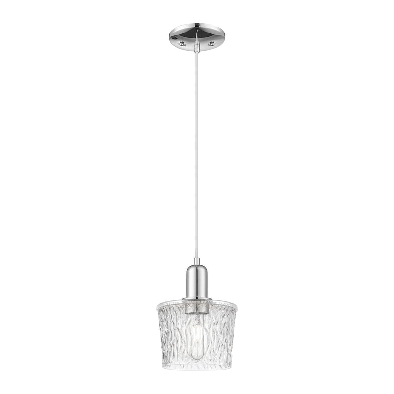 Innovations Niagara 7in 1-Light Mini Pendant | Industrial Modern Polished Chrome and Clear Glass | Kitchen Island & Dining Room | Model 716-1P-PC-G402