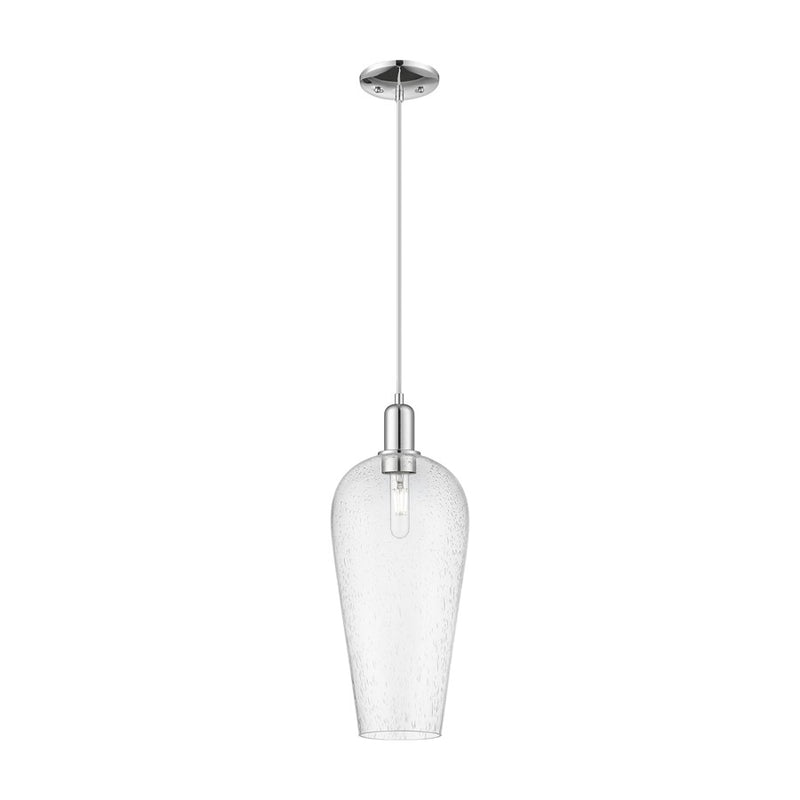 Innovations Chelsea 1Lt 8" Cord Mini Pendant, Chrome/Seedy - 716-1P-PC-G456-8SDY