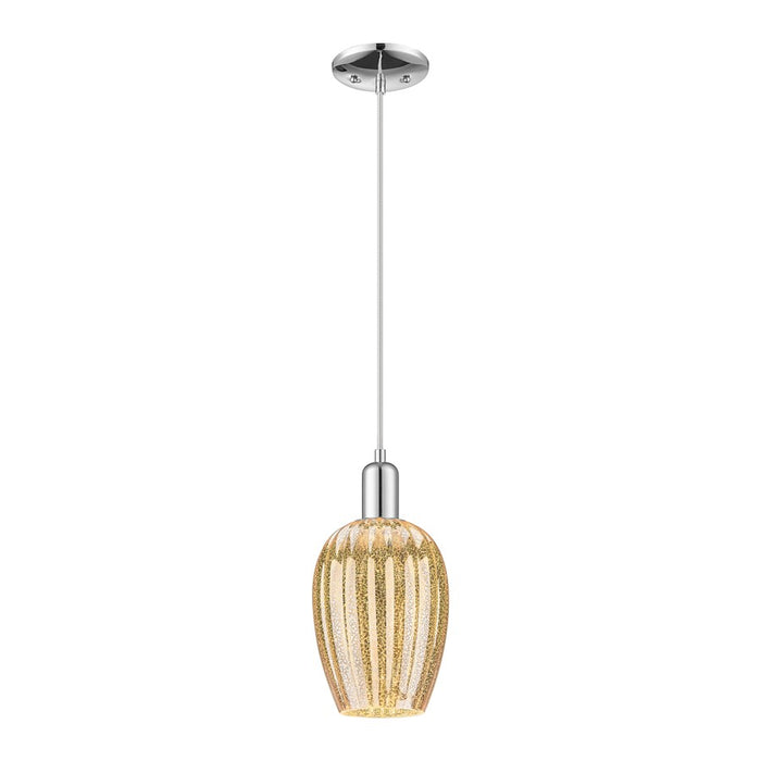 Innovations Preston 1Lt 6" Flute Cord Mini Pendant, CH/MC - 716-1P-PC-G457-6ME