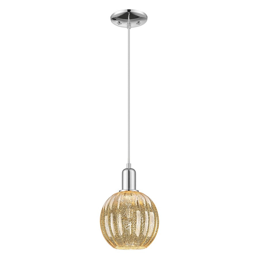 Innovations Preston 1Lt 7" Globe Cord Mini Pendant, CH/MC - 716-1P-PC-G458-7ME