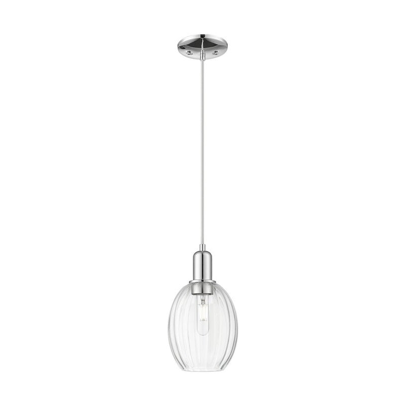 Innovations Preston 1Lt 6" Bell Cord Mini Pendant, CH/CL - 716-1P-PC-G459-6CL