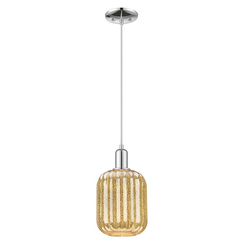 Innovations Preston 1Lt 7" Jar Cord Mini Pendant, CH/MC Jar - 716-1P-PC-G460-7ME