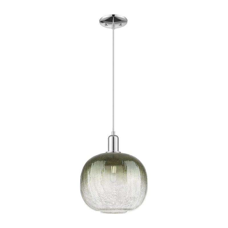 Innovations Brookhaven Sphere 10.5in 1-Light Mini Pendant | Industrial Polished Chrome and Slate Glass | Kitchen Island & | Model 716-1P-PC-G481-10SL