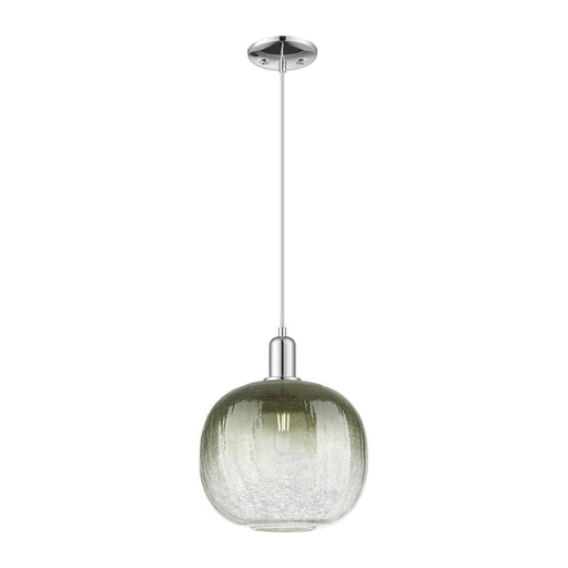 Innovations Brookhaven Sphere 10.5in 1-Light Mini Pendant | Industrial Polished Chrome and Slate Glass | Kitchen Island & | Model 716-1P-PC-G481-10SL