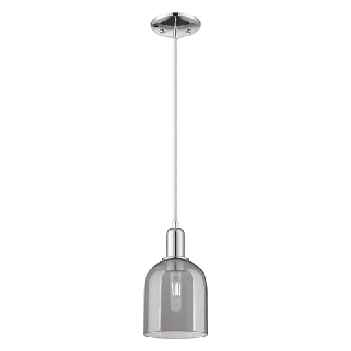 Innovations Bella 6in 1-Light Mini Pendant | Industrial Polished Chrome and Light Smoke Glass | Kitchen Island & Dining Room | Model 716-1P-PC-G558-6SM