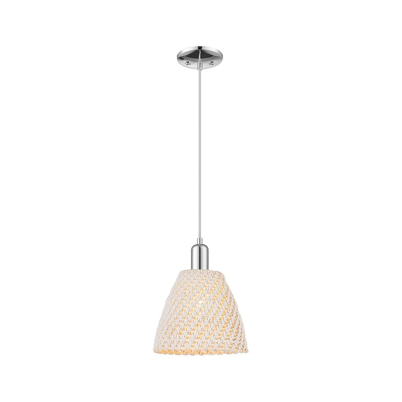 Innovations NB Dome 1Lt 9" Cord Mini Pendant, CH/NF - 716-1P-PC-NBD-9-NAT