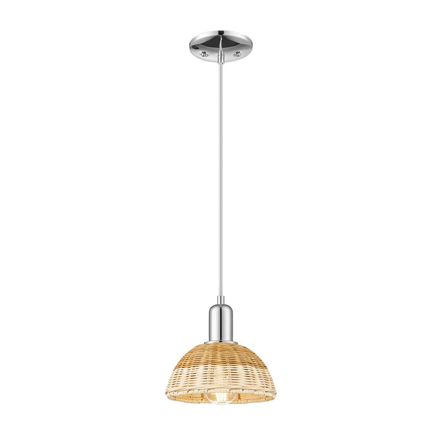 Innovations NB Dome 1Lt 8" Cord Mini Pendant/CH/NF - 716-1P-PC-NBD2-75-NAT