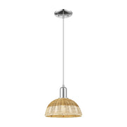 Innovations NB Dome 1Lt 9" Cord Mini Pendant, CH/Nat - 716-1P-PC-NBD2-9-NAT