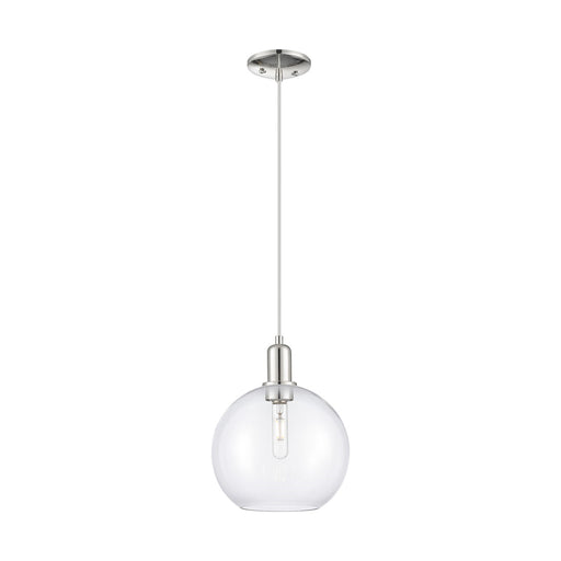 Innovations Athens 10in 1-Light Mini Pendant | Industrial Polished Nickel and Clear Glass | Kitchen Island & Dining Room | Damp | Model 716-1P-PN-G122-10