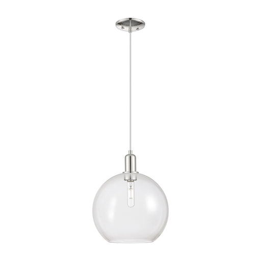 Innovations Athens 12in 1-Light Mini Pendant | Industrial Polished Nickel and Clear Glass | Kitchen Island & Dining Room | 11.75 | Model 716-1P-PN-G122-12