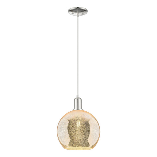 Innovations Athens 10in 1-Light Mini Pendant | Industrial Polished Nickel and Mercury Glass | Kitchen Island & Dining Room | Model 716-1P-PN-G128-10