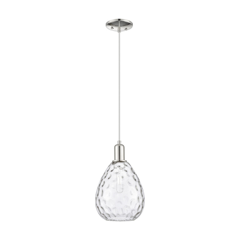 Innovations Waverly 8in 1-Light Mini Pendant | Industrial Polished Nickel and Clear Glass | Kitchen Island & Dining Room | 8 x 8 x | Model 716-1P-PN-G372