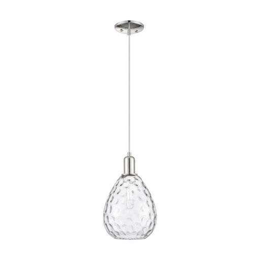 Innovations Waverly 8in 1-Light Mini Pendant | Industrial Polished Nickel and Clear Glass | Kitchen Island & Dining Room | 8 x 8 x | Model 716-1P-PN-G372
