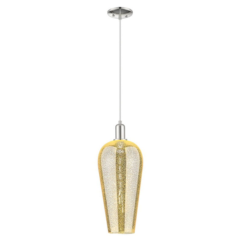 Innovations Chelsea 8" Cord Mini Pendant, PN/Merc - 716-1P-PN-G456-8ME