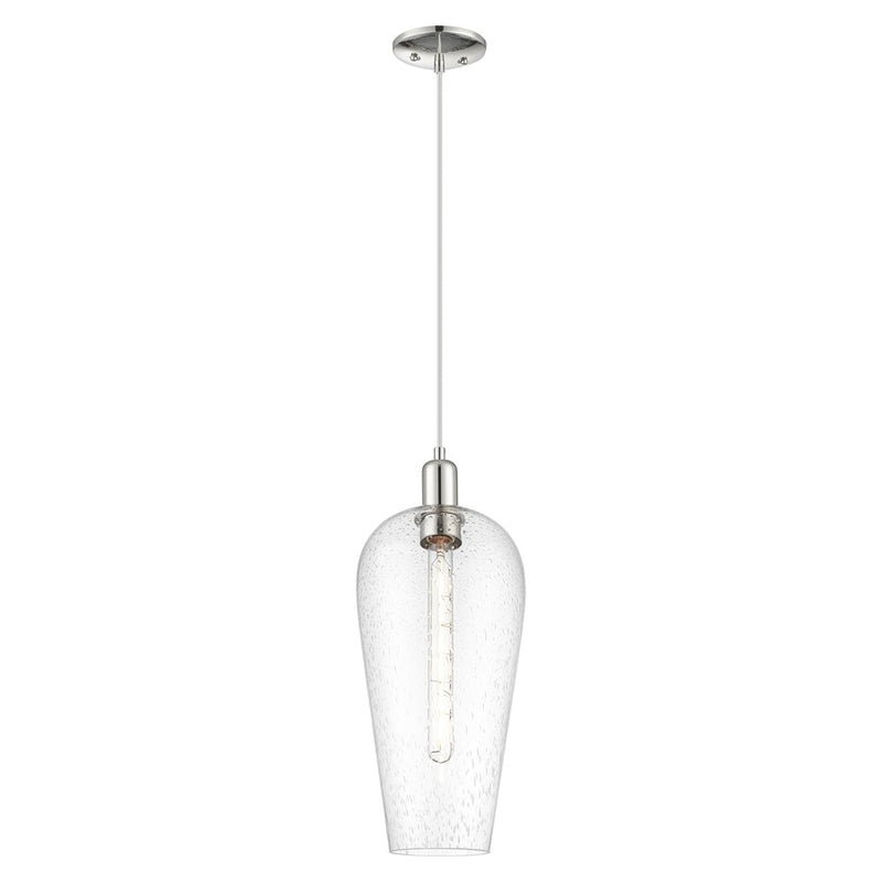 Innovations Chelsea 8" Cord Mini Pendant, PN/Seedy - 716-1P-PN-G456-8SDY