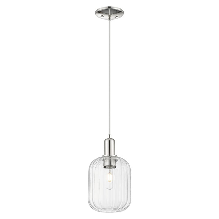 Innovations Preston 7" Jar Cord Mini Pendant, PN/Clear - 716-1P-PN-G460-7CL
