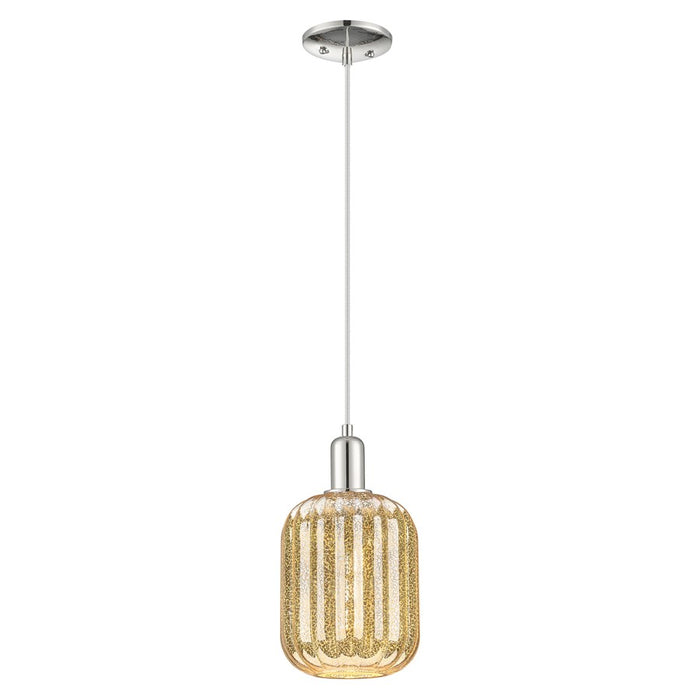 Innovations Preston 7" Jar Cord Mini Pendant, PN/Merc - 716-1P-PN-G460-7ME