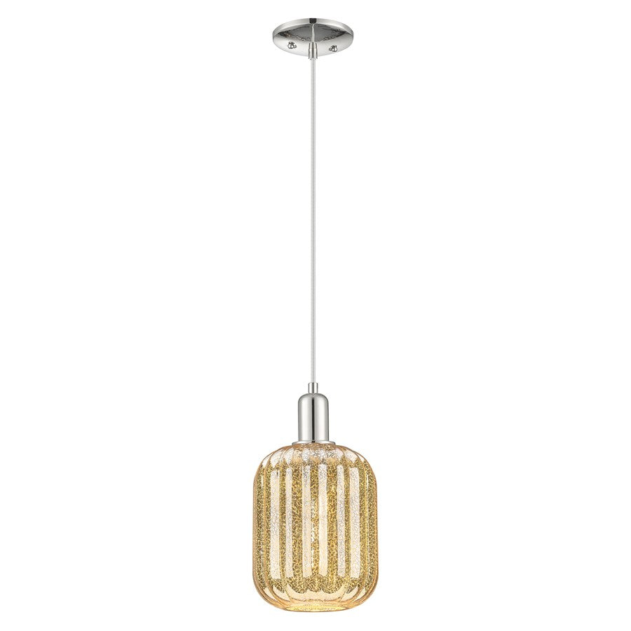 Innovations Preston 7" Jar Cord Mini Pendant, PN/Merc - 716-1P-PN-G460-7ME
