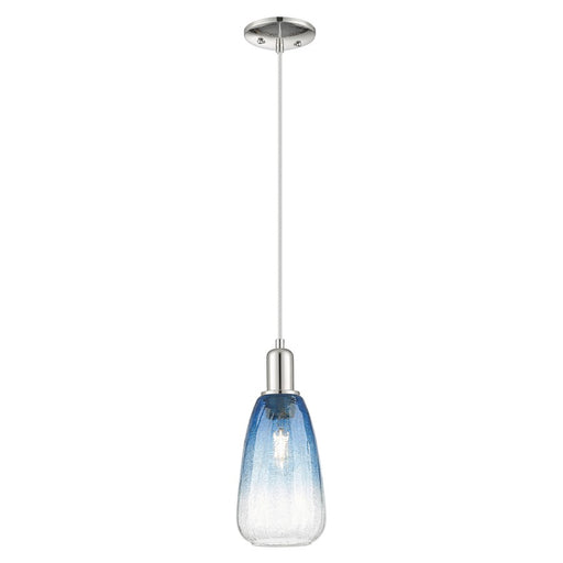 Innovations Brookhaven Almond 6" Cord Mini Pendant, PN/Blue