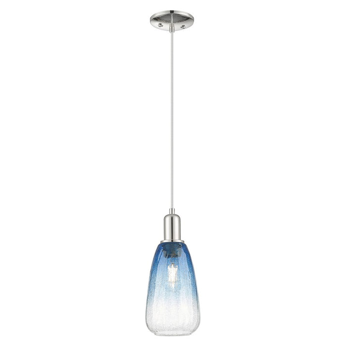 Innovations Brookhaven Almond 6" Cord Mini Pendant, PN/Blue
