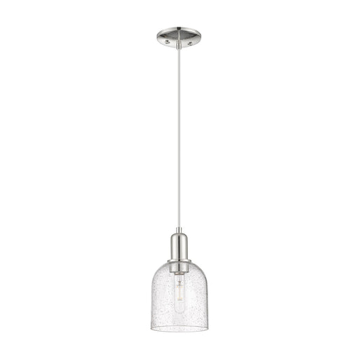 Innovations Bella 6in 1-Light Mini Pendant | Industrial Polished Nickel Steel and Seedy Bell Glass | Kitchen Island & Dining | Model 716-1P-PN-G558-6SDY