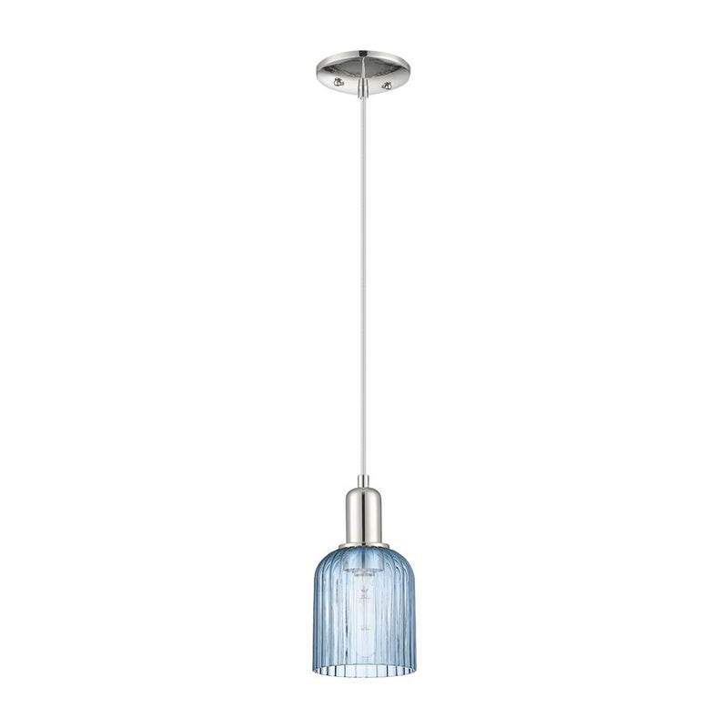 Innovations Bridal Veil 1Lt 5" Cord Mini Pendant, PN/Blue - 716-1P-PN-G559-5BL