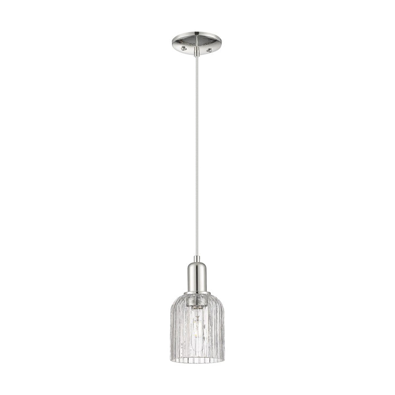 Innovations Bridal Veil 1Lt 5" Cord Mini Pendant, PN/Clear - 716-1P-PN-G559-5CL