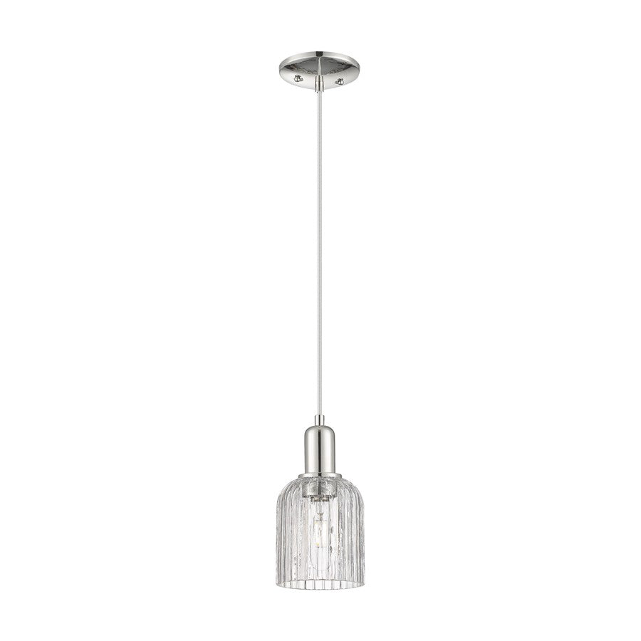 Innovations Bridal Veil 1Lt 5" Cord Mini Pendant, PN/Clear - 716-1P-PN-G559-5CL