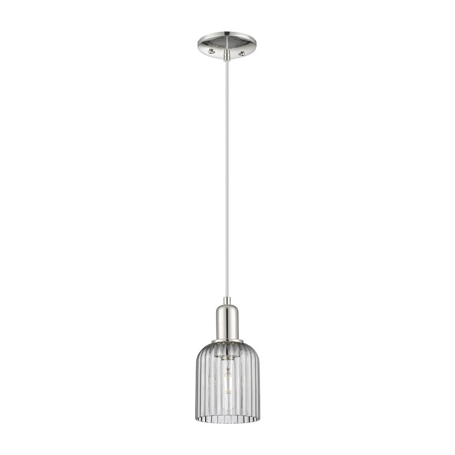 Innovations Bridal Veil 1Lt 5" Cord Mini Pendant, PN/Smoke - 716-1P-PN-G559-5SM