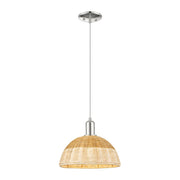 Innovations NB Dome Cord Mini Pendant, 12" Shade, PN/NT - 716-1P-PN-NBD2-12-NAT