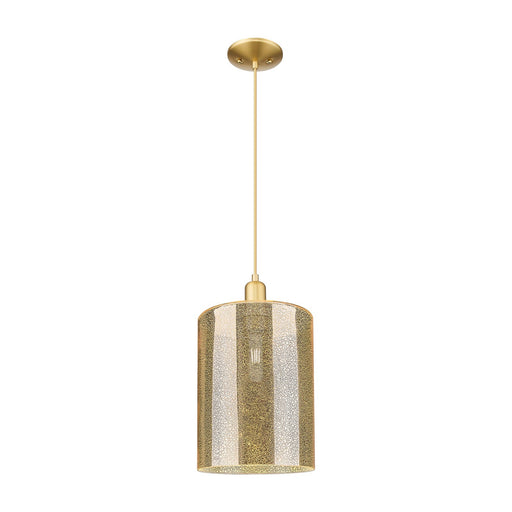 Innovations Cobbleskill 9in 1-Light Mini Pendant | Industrial Satin Gold and Mercury Glass | Kitchen Island & Dining Room | Model 716-1P-SG-G116-L