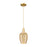 Innovations Preston 1Lt 6" Flute Cord Mini Pendant, GD/MC - 716-1P-SG-G457-6ME