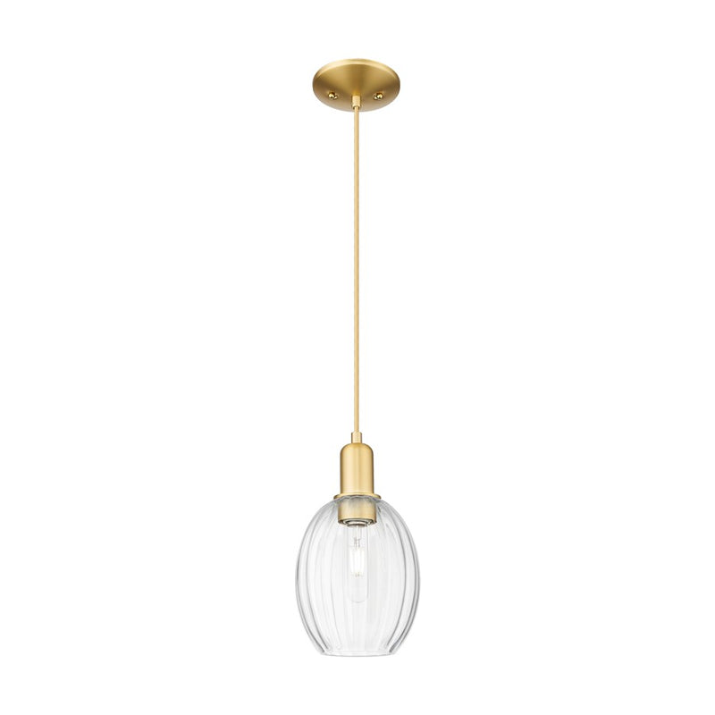 Innovations Preston 1Lt 6" Bell Cord Mini Pendant, GD/Clear - 716-1P-SG-G459-6CL