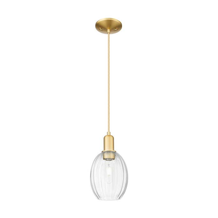 Innovations Preston 1Lt 6" Bell Cord Mini Pendant, GD/Clear - 716-1P-SG-G459-6CL