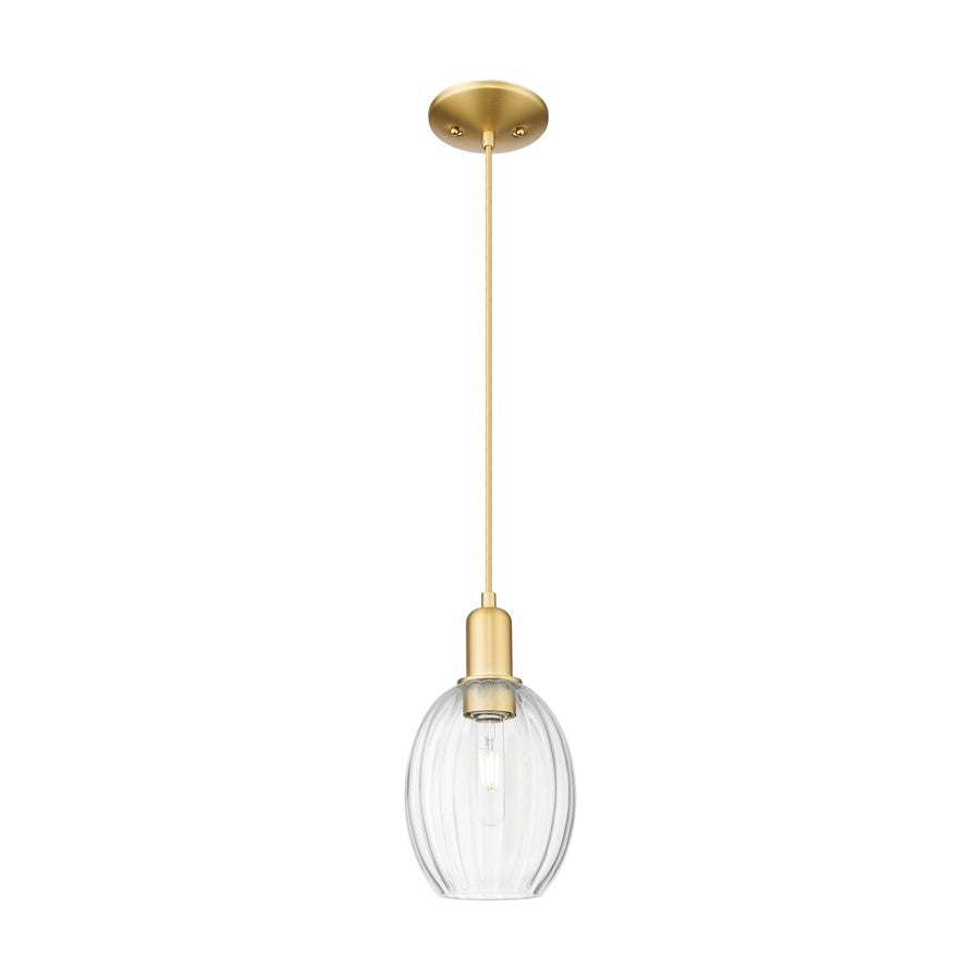 Innovations Preston 1Lt 6" Bell Cord Mini Pendant, GD/Clear - 716-1P-SG-G459-6CL