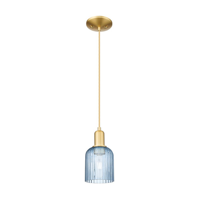 Innovations Bridal Veil 1Lt 5" Cord Mini Pendant, Gold/Blue - 716-1P-SG-G559-5BL