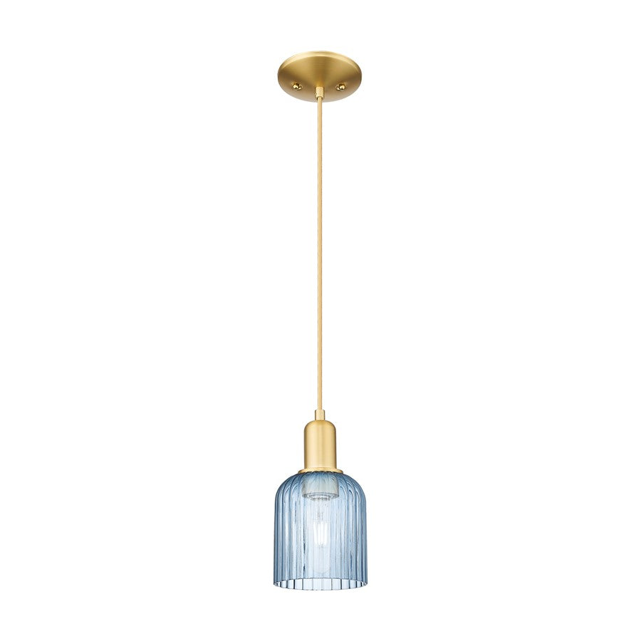 Innovations Bridal Veil 1Lt 5" Cord Mini Pendant, Gold/Blue - 716-1P-SG-G559-5BL