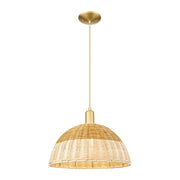 Innovations NB Dome Cord Mini Pendant, 16" Shade, GD/NT - 716-1P-SG-NBD2-16-NAT