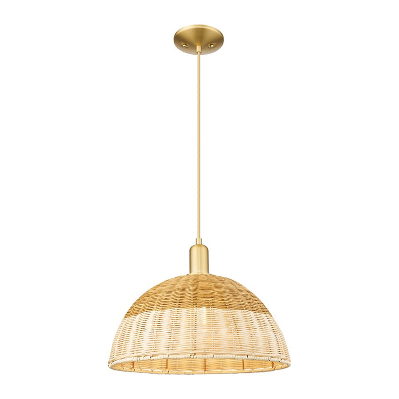Innovations NB Dome Cord Mini Pendant, 16" Shade, GD/NT - 716-1P-SG-NBD2-16-NAT